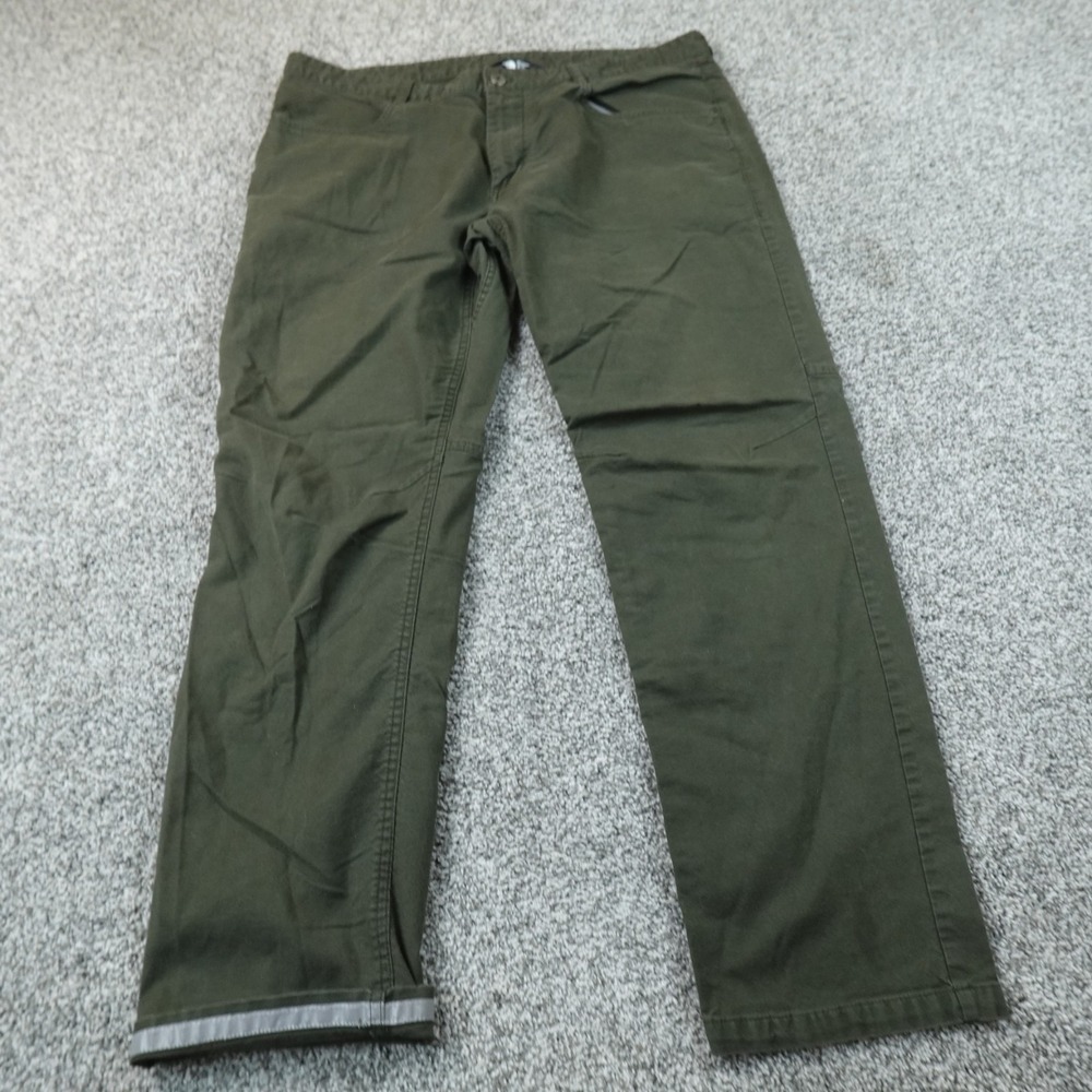 North Face Pants Mens 40X32 Green Reflective Chino Jeans Outdoor Hiking Stretch